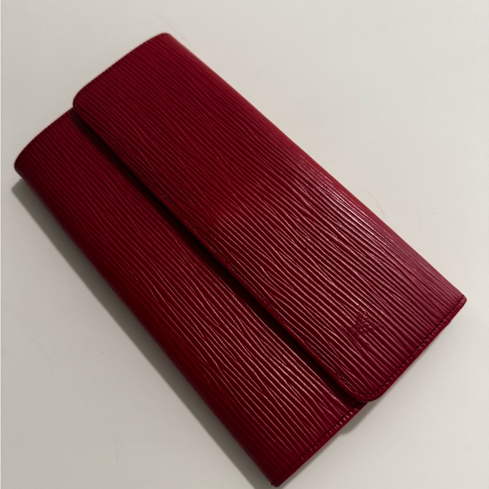 Louis Vuitton Red Epi Leather wallet